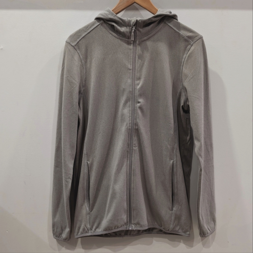 AVALANCHE | Men's Grey Trailhead Micro Fleece Zip Up Hooded Lightweight Sweater